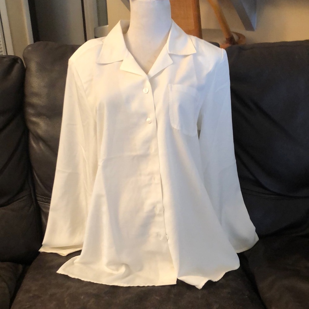Susan Graver style long sleeve blouse size large
